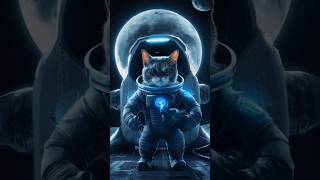 Astro cat went to moon 🌝😺cat aiimages cute aianimalworld astrology moon youtube shorts [upl. by Fritzie251]