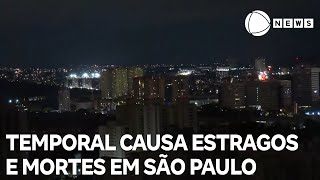 Temporal causa estragos e mortes em São Paulo [upl. by Anaibaf]