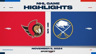 NHL Highlights  Senators vs Sabres  November 5 2024 [upl. by Augie398]