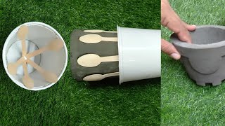 How to make cement pot gamla kaise banaye [upl. by Ennairek]