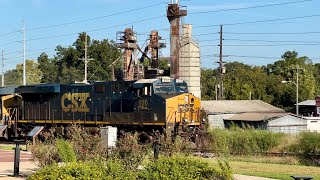 CSX trains in Cordele Georgia Part 1 of Railfan Trip down south [upl. by Buyers]