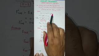 Nernst EquationClass 12 ChemistryElectrochemistrynumericalsneetchemistry shortvideo [upl. by Gaeta]