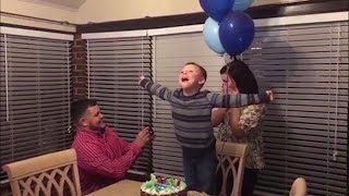 Boys birthday wish for parents to marry finally comes true [upl. by Ellebana]