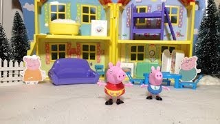 PEPPA PIG Peek n Surprise Playhouse Unboxing and Review [upl. by Eenahs]