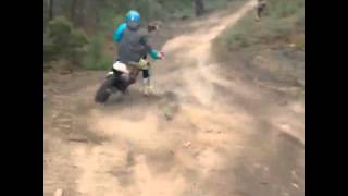 Tim Coleman Hitting Trees on Enduro bike [upl. by Grady]