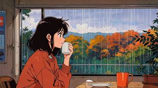 Rainy Afternoon Lo fi Ambiance Fall Day with Warm Coffee 🌂 [upl. by Joe]