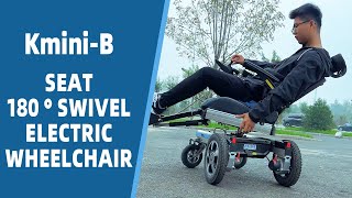 KminiB Seat 180° Swivel Electric Wheelchair [upl. by Nauqad]