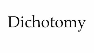 How to Pronounce Dichotomy [upl. by Mauro]