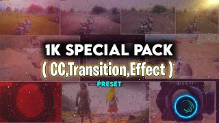 1K Special AlightMotion VFX Pack 🔥  Transitions Effects CC’s [upl. by Winsor]