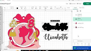 How to Upload Files to Cricut Design Space amp Offset Name DIY Barbie Cake Topper with SimplySlice [upl. by Areta991]