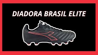 UNBOXING Chuteira Diadora Brasil Elite LT FG  101 175636 01 C4115  Preta [upl. by Boudreaux]