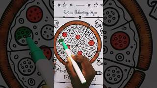 Coloring a Fun and Delicious Pizza Slice 🍕 shorts [upl. by Attehcram]