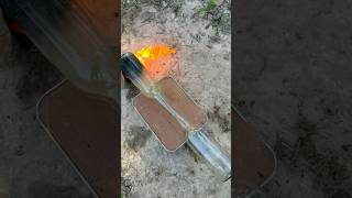 single mom show SURVIVAL skills to steam bad water in 2bottle bushcraft outdoor camping [upl. by Slinkman]