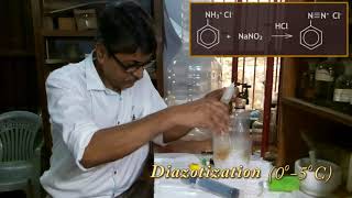 Aniline Yellow Dye অ্যাানিলিনইয়োোলো ডাই Synthesis Using Low Cost Equipment [upl. by Ennairac]