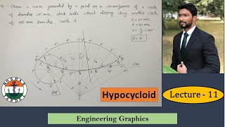 Lecture 11 Hypocycloid Curve  Engineering Drawing [upl. by Ragas]