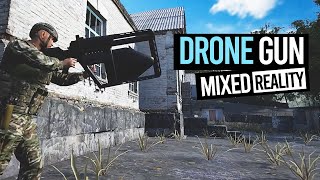 Drone Gun in Mixed Reality BlueRoom [upl. by Emmalee]