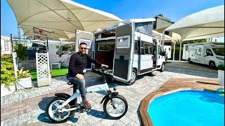 IL VAN perfetto per le vostre bici 🚲 garage più GRANDE IN COMMERCIO 599 metri con letto gemello 🚚 [upl. by Ellegna435]