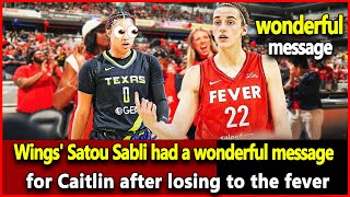 Just received news Wings’ Satou Sabally Had Classy Message for Caitlin Clark After Loss to Fever [upl. by Necila]