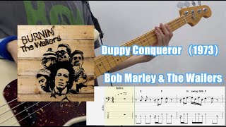 “Duppy Conqueror”  Bob Marley amp The Wailers reggae bass with TAB [upl. by Cord]