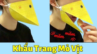 Cách Gấp Khẩu Trang Mỏ Vịt Bằng Giấy  Paper Face Mask [upl. by Ettezoj]