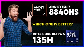 AMD Ryzen 7 8840HS vs Intel Core Ultra 5 135H Comparison [upl. by Karas259]