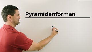 Pyramidenformen Volumen Oberfläche Grundfläche Mantel Körper Mathe by Daniel Jung [upl. by Boak]