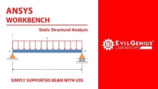 ANSYS Workbench Static Structural  Simply Supported Beam  Tamil  Evil Genius Laboratory  EG [upl. by Tekcirk]