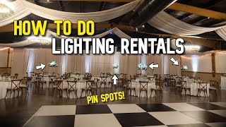 DJ Tips  Wedding Lighting Design Rentals Pin Spots and Uplighting [upl. by Dame]