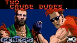 GENESIS TWO CRUDE DUDES Gameplay DaDrunkGamer Genesis Sega [upl. by Thilde]