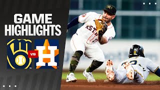 Brewers vs Astros Game Highlights 51824  MLB Highlights [upl. by Kamal]