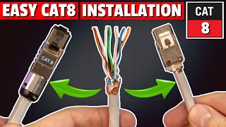 CAT 8 CONNECTOR INSTALLATION  CAT 8 PLUG amp JACK INSTALL [upl. by Teloiv]