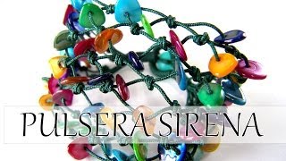 Pulsera con nudos y cuentas de nacar quotSirenaquot [upl. by Dieterich20]