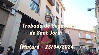 Trobada de Gegants de Sant Jordi  Mataró 2024  23042024 [upl. by Harcourt703]