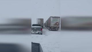 Standstill on Bozeman Pass Family gets stuck on I90 for more than 10 hours [upl. by Beora113]