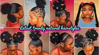 💅🏼💦New Slayed 4c Natural hairstyles for black girlies🎀  𝐏𝐢𝐧𝐭𝐞𝐫𝐞𝐬𝐭 inspired 💖 [upl. by Assehc]