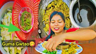 Guma Gwtao Wngkri  Bottle Gourd With Pork Recipe  Mukbang  Village Cooking [upl. by Thorwald]