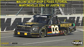 iRacing Fixed NASCAR Series Tutorial Maconi Setup Shop C Fixed Truck Series Martinsville 23S4 [upl. by Ankeny75]