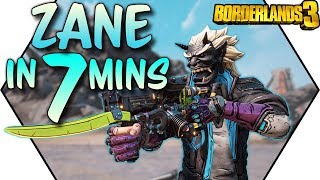 Borderlands 3 Find Your Main  Zane In 7 Minutes Zane Skill Tree Summary [upl. by Lareine]