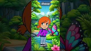 rhymes poem Flying with Butterflies  Fun amp Easy Poem for Kids  Butterfly Adventure for Children [upl. by Coshow]