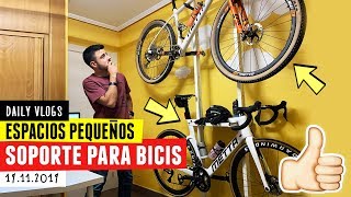 SOPORTE quotCASEROquot PARA COLGAR LAS BICICLETAS 👌 sin agujerear nada [upl. by Oleic]