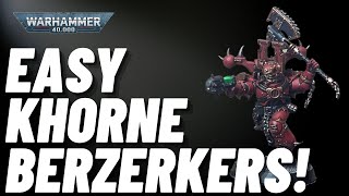 How to paint new Khorne Berzerkers for World Eaters Simple and Quick [upl. by Yniatirb]