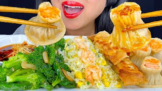 DIN TAI FUNG DUMPLINGS SHRIMP FRIED RICE AND GARLIC GREEN BEANS  ASMR  MUKBANG  EATING SOUNDS [upl. by Malone967]