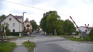 Spoorwegovergang Großenhain D  Railroad crossing  Bahnübergang [upl. by Ez491]