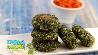 Hara Bhara Soya Tikki Low Cholesterol amp Healthy Heart Recipe by Tarla Dalal [upl. by Mareld]