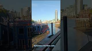 Big Houseboat on River Thames London [upl. by Web]