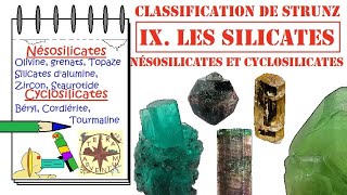 Nésosilicates et Cyclosilicates Classif de Strunz 9 FichExpress 14 [upl. by Lad]