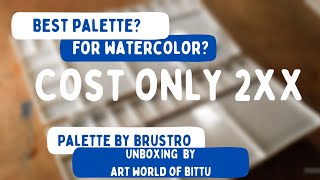 Best Watercolor palette  Brustro watercolor palette unboxing  Art Haul  Art Supplies [upl. by Eisor]