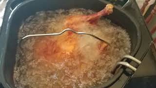 Demo and Review of the Farberware Indoor Turkey Fryer Success [upl. by Kcirdnekel]