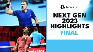 Arthur Fils vs Hamad Medjedovic For The Title  Next Gen 2023 Final Highlights [upl. by Dannie938]