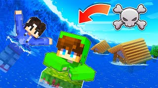 MASSIVE TSUNAMI in OMOCITY🌊🌊🌊  Minecraft Tagalog [upl. by Hamburger]